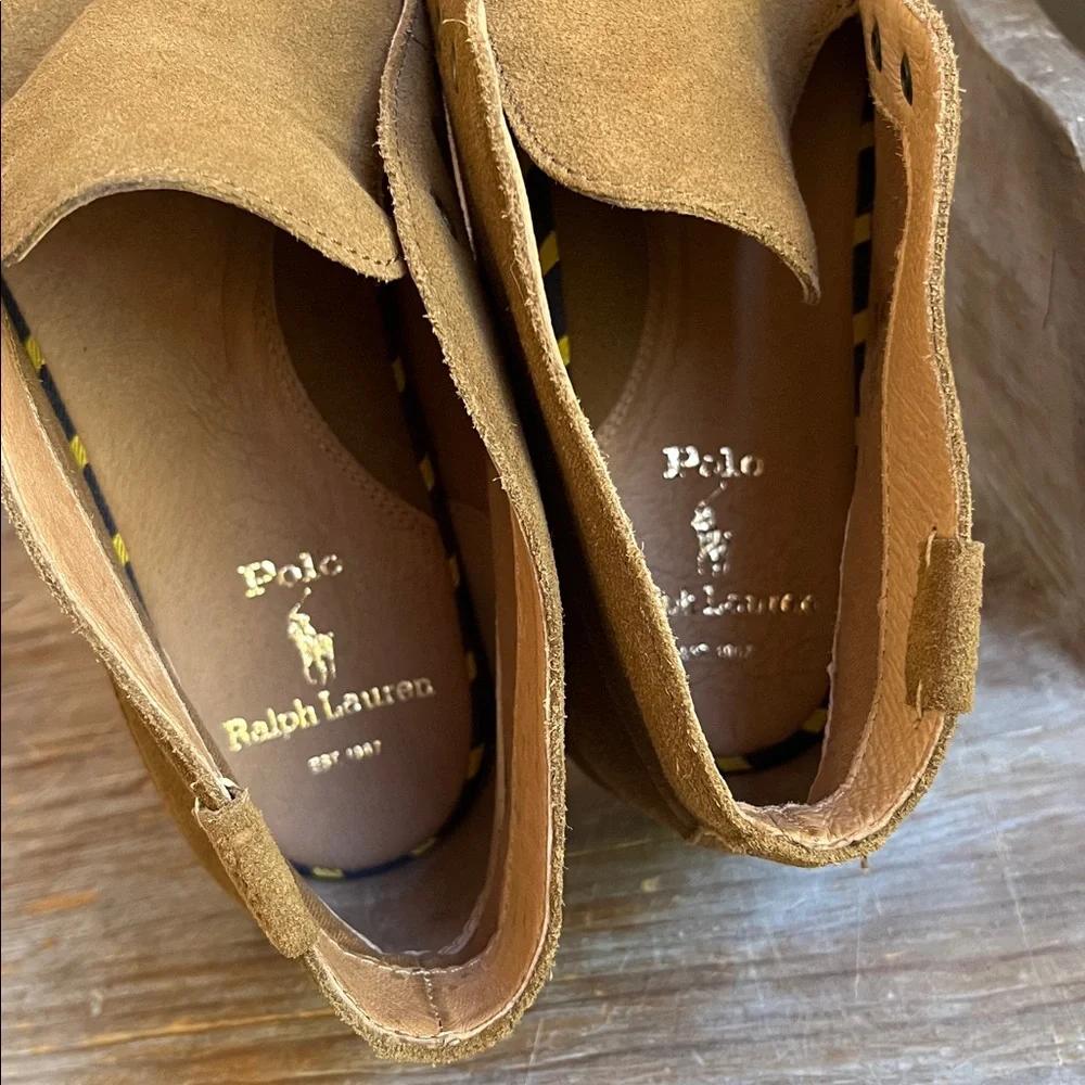🤎 Polo Ralph Lauren Talan Tan Suede Leather Chukka Boots Size 10